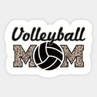 Volleyball Mom Leopard Lover Mother Sticker